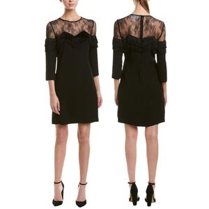 The Kooples Lace Yoke Fringe Shift Dress